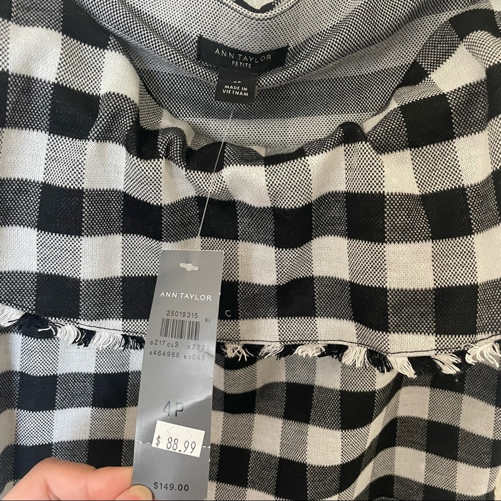 Ann Taylor Gingham Off Shoulder Midi Dress - Picture 5 of 5